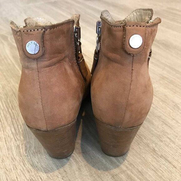 Rag & Bone Booties Womens Size 6 Brown Tan Margot Suede Leather Boots Fall Wear - Picture 13 of 14
